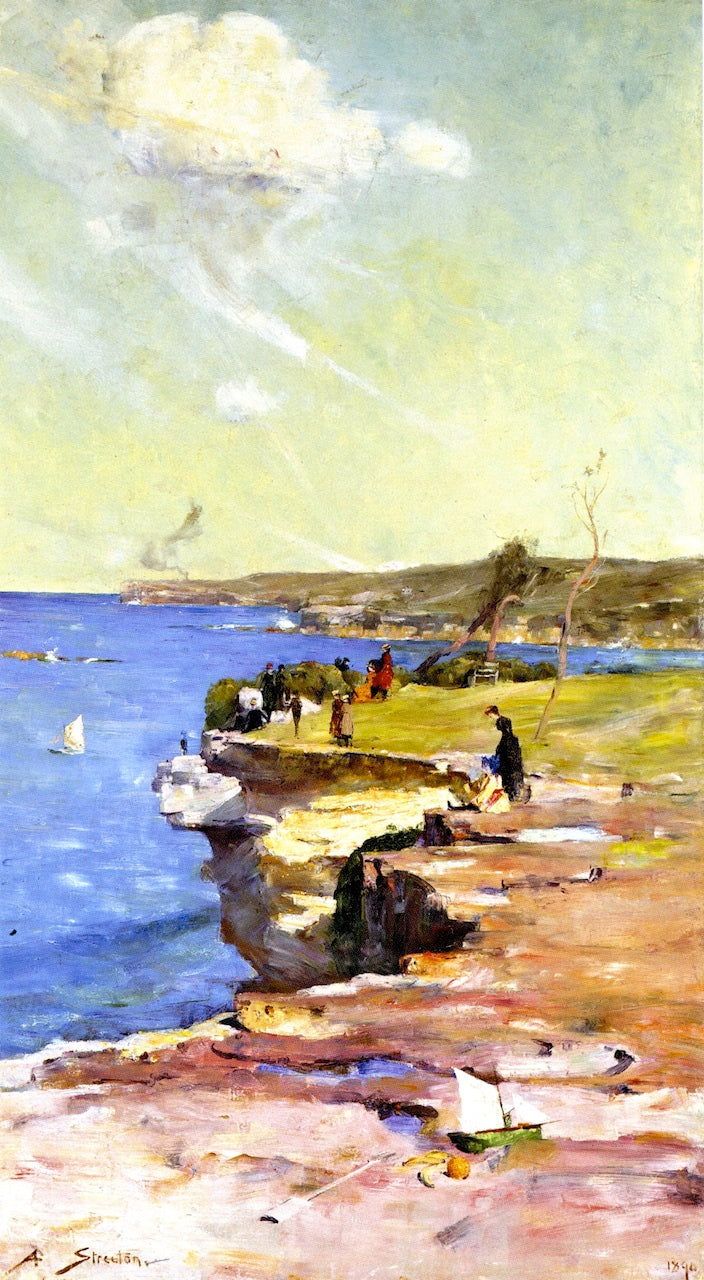 The Blue Pacific, vintage artwork by Sir Arthur Streeton, 12x8" (A4) Poster