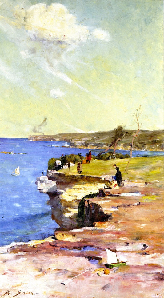 The Blue Pacific, vintage artwork by Sir Arthur Streeton, 12x8" (A4) Poster