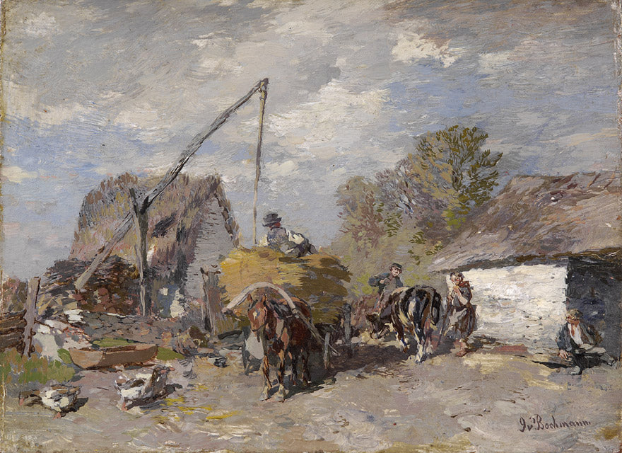 Estonian Farmstead, vintage artwork by Gregor von Bochmann, 12x8" (A4) Poster