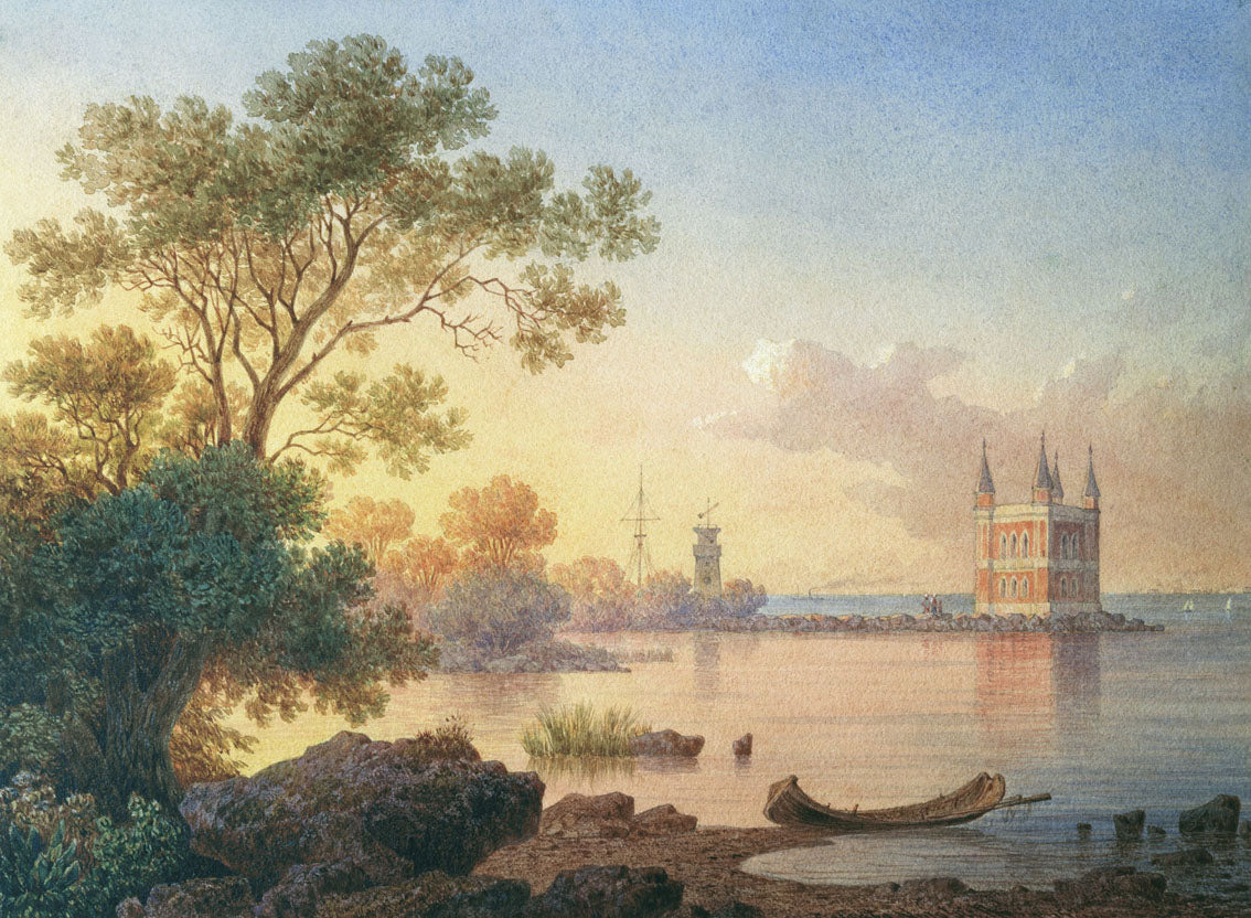 View of Alexandria, vintage artwork by Sokrat Voroby ov, A3 (16x12") Poster Print