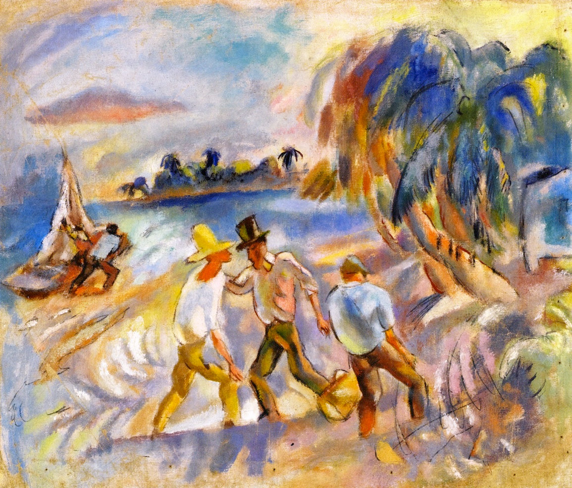 The Brigands, vintage artwork by Jules Pascin, 12x8" (A4) Poster