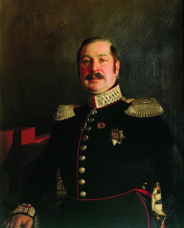 Portrait of General Lomnovsky, vintage artwork by Sergei Zaryanko, A3 (16x12") Poster Print