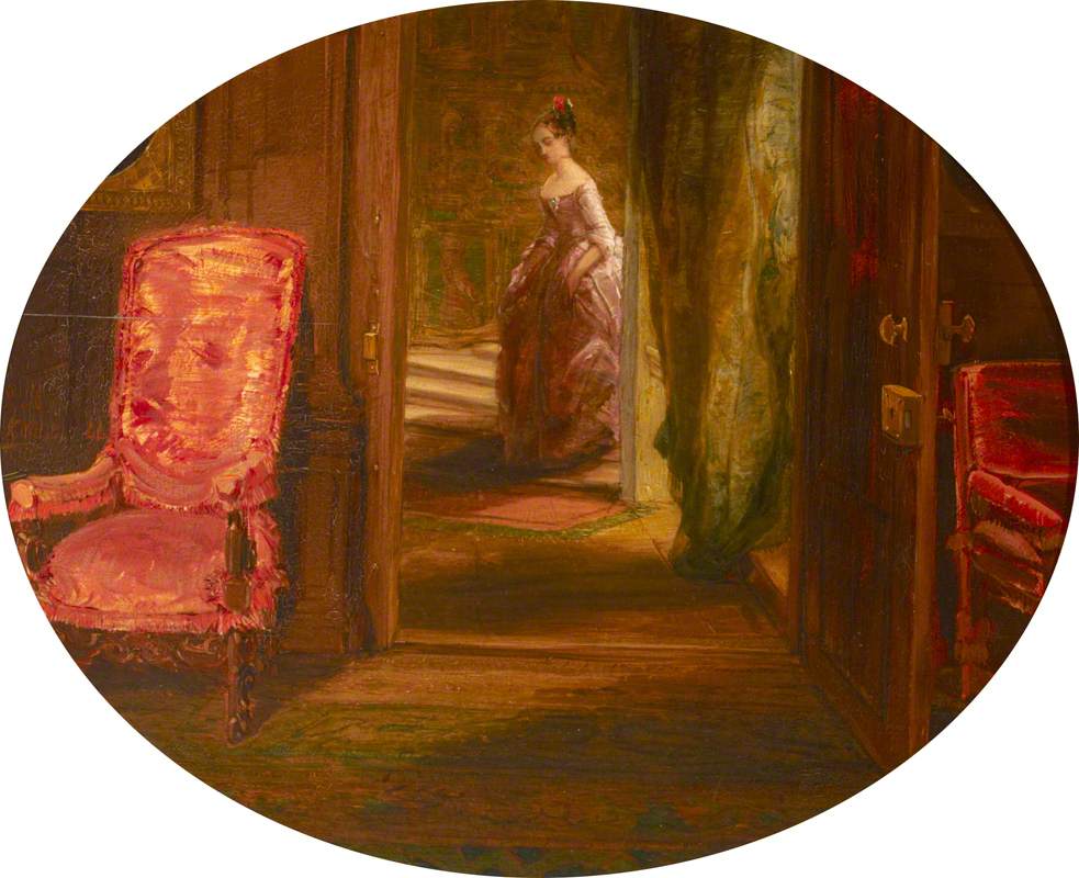 The Brown Gallery at Knole, vintage artwork by James Holland, A3 (16x12") Poster Print