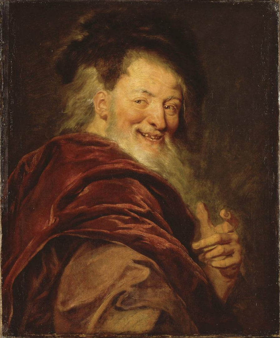 Democritus, vintage artwork by Antoine Coypel II, 12x8" (A4) Poster
