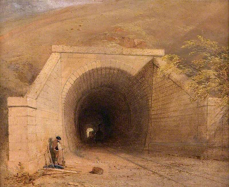 Farnley Tunnel, Northumberland, vintage artwork by Thomas Miles Richardson, Jr., A3 (16x12") Poster Print