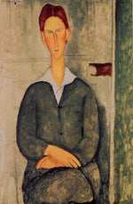 Giovanotto dai Capelli Rosse, vintage artwork by Amedeo Modigliani, 12x8" (A4) Poster