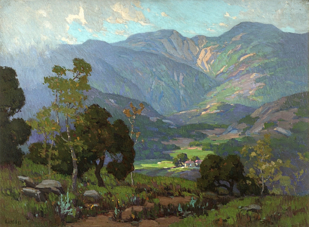 Home in the Valley by Elmer Wachtel,A3(16x12")Poster