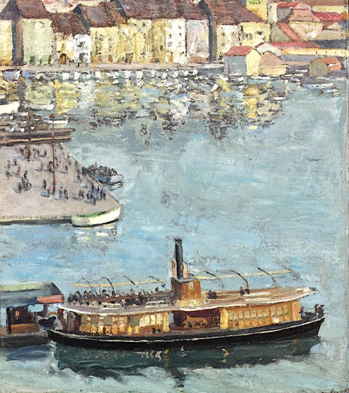 The Port of Toulon by Georges Dufrenoy,A3(16x12")Poster