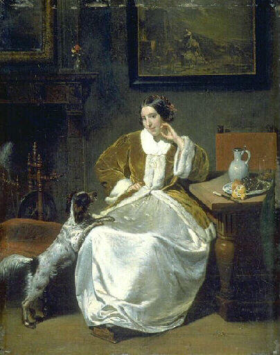 Portrait of Madame Baradgen, vintage artwork by Eugène-Emmanuel Amaury-Duval, A3 (16x12") Poster Print