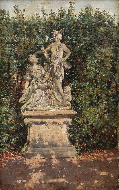 Belvedere, Vienna, vintage artwork by Franz Leo Ruben, 12x8" (A4) Poster