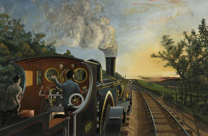 Great Eastern Railway Locomotive No.603, vintage artwork by Herbert William Garratt, 12x8