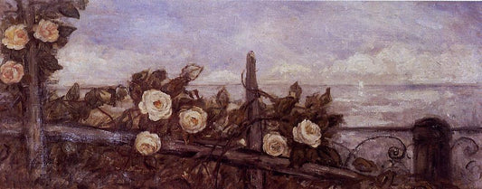 Bay with White Roses by Pierre Laprade,16x12(A3) Poster