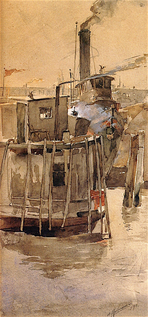 Tugboat, New York Harbor by Henry Muhrman,A3(16x12")Poster