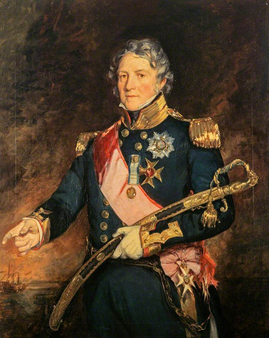 Admiral Sir Philip Charles Henderson Calderwood Durham, vintage artwork by Sir Francis Grant, P.R.A., A3 (16x12") Poster Print