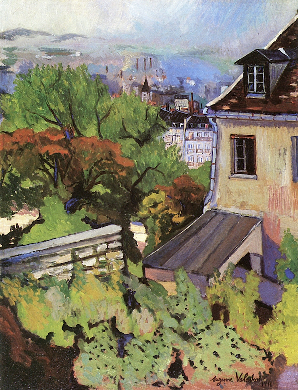 Landscape, View from the Rue Cortot by Suzanne Valadon,A3(16x12")Poster