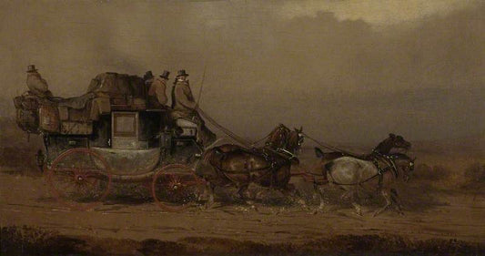 The Bristol to London Coach, vintage artwork by Charles Cooper Henderson, A3 (16x12") Poster Print