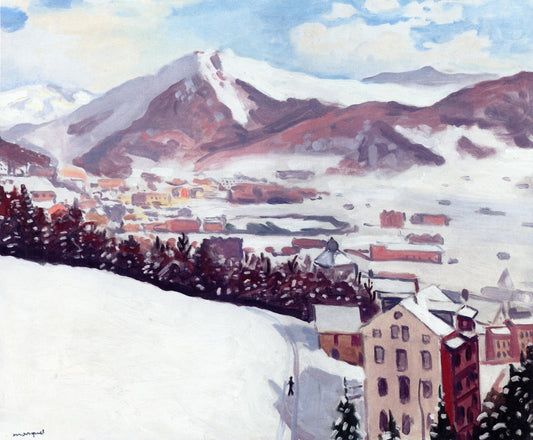 Crans-sur-Sierre, vintage artwork by Albert Marquet, 12x8" (A4) Poster