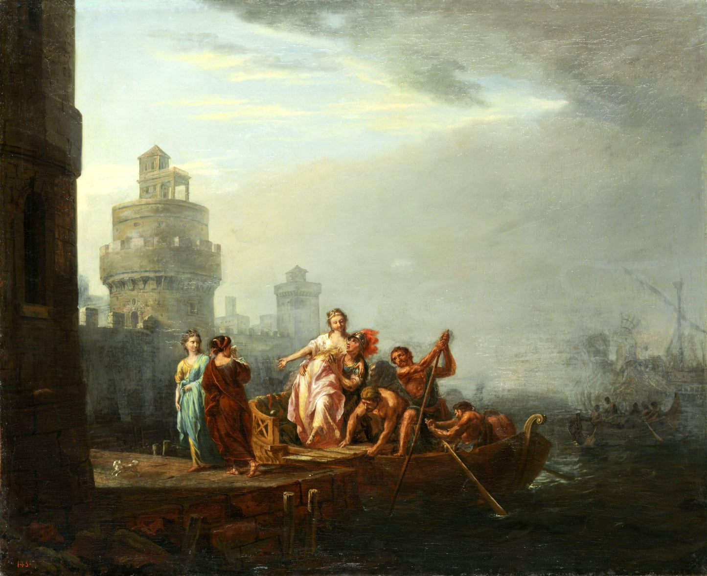The Abduction of Helen by  Paris, vintage artwork by Johann Heinrich Tischbein the Elder, 12x8" (A4) Poster