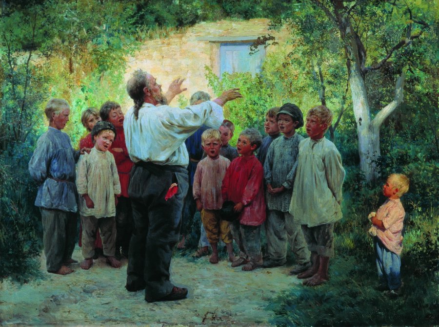 The Choir, vintage artwork by Nikolai Aleksandrovich Yaroshenko, 12x8" (A4) Poster
