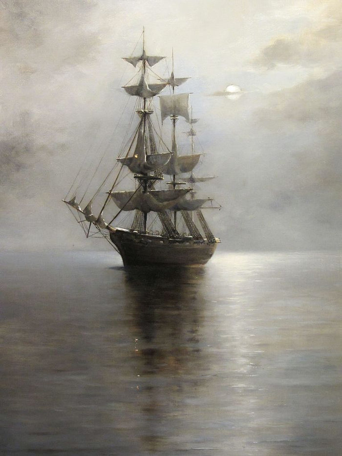 The Sailing Ship by Enrique Swinburn Kirk,A3(16x12