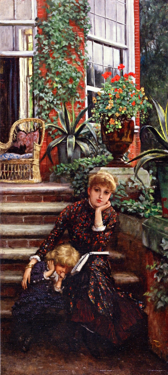 La Soeur Aînee, vintage artwork by James Tissot, 12x8" (A4) Poster