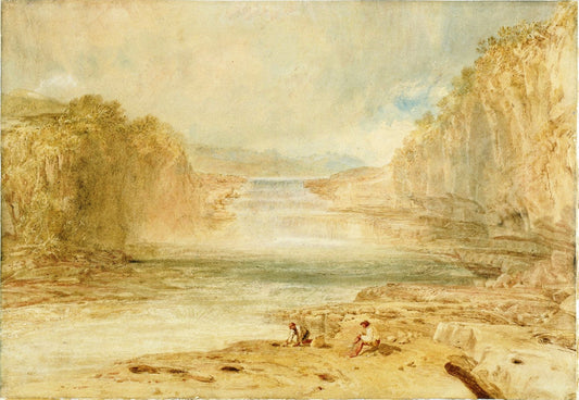 Aysgarth Force, Richmondshire, vintage artwork by Joseph Mallord William Turner, 12x8" (A4) Poster