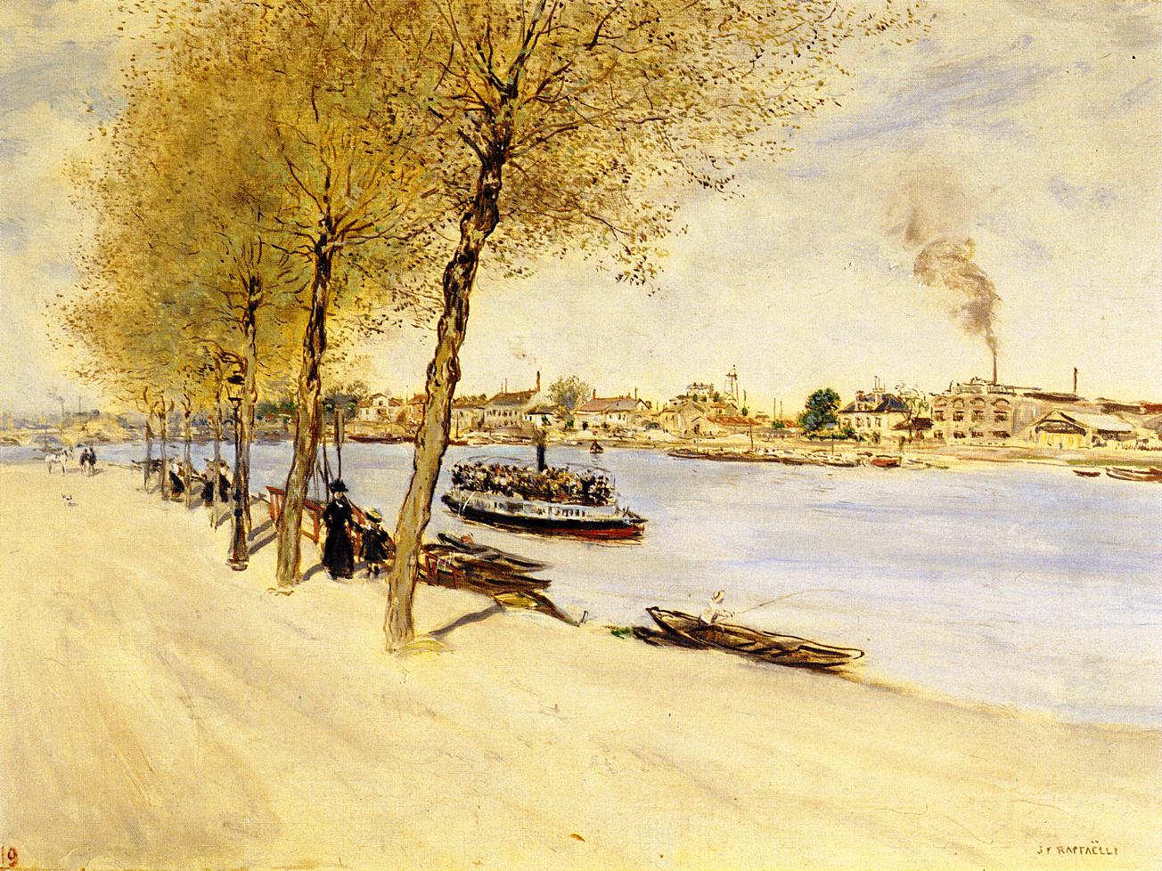 By the Water in Springtime by Jean-Franaois Raffaëlli,A3(16x12")Poster