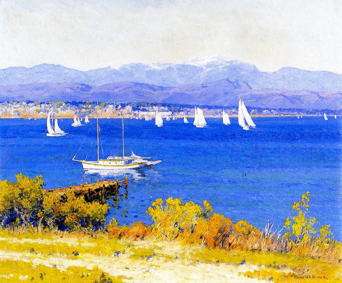 Glorietta Bay, San Diego by Maurice Braun,16x12(A3) Poster