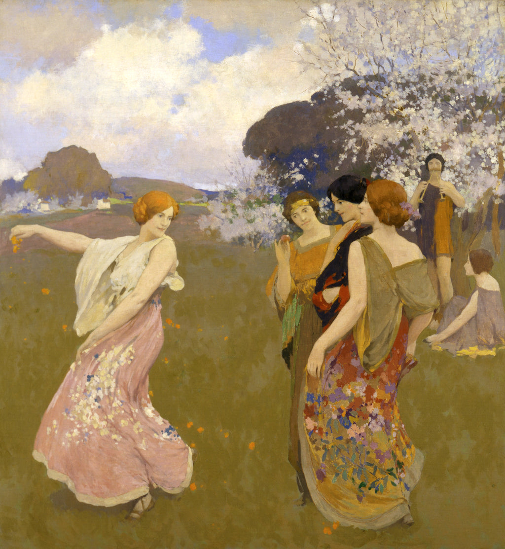Spring Dance, vintage artwork by Arthur Matthews, 12x8" (A4) Poster