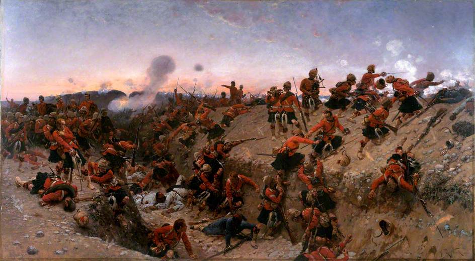 The Storming of Tel el Kebir, vintage artwork by Alphonse-Marie-Adolphe de Neuville, 12x8" (A4) Poster