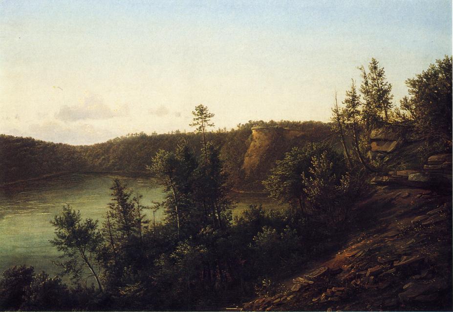 Palisades Near Fort Lee, vintage artwork by Thomas Doughty, A3 (16x12") Poster Print