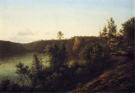 Palisades Near Fort Lee, vintage artwork by Thomas Doughty, A3 (16x12") Poster Print