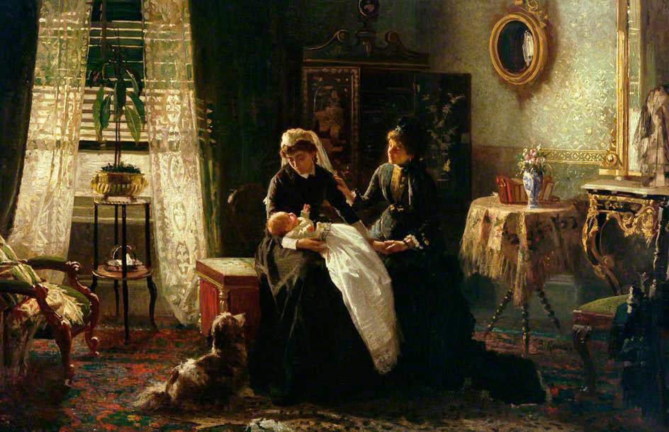 Maternal advice, vintage artwork by Thomas Benjamin Kennington, 12x8" (A4) Poster