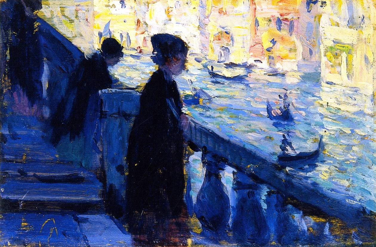 On the Rialto, Venice by Clarence Gagnon,16x12(A3) Poster