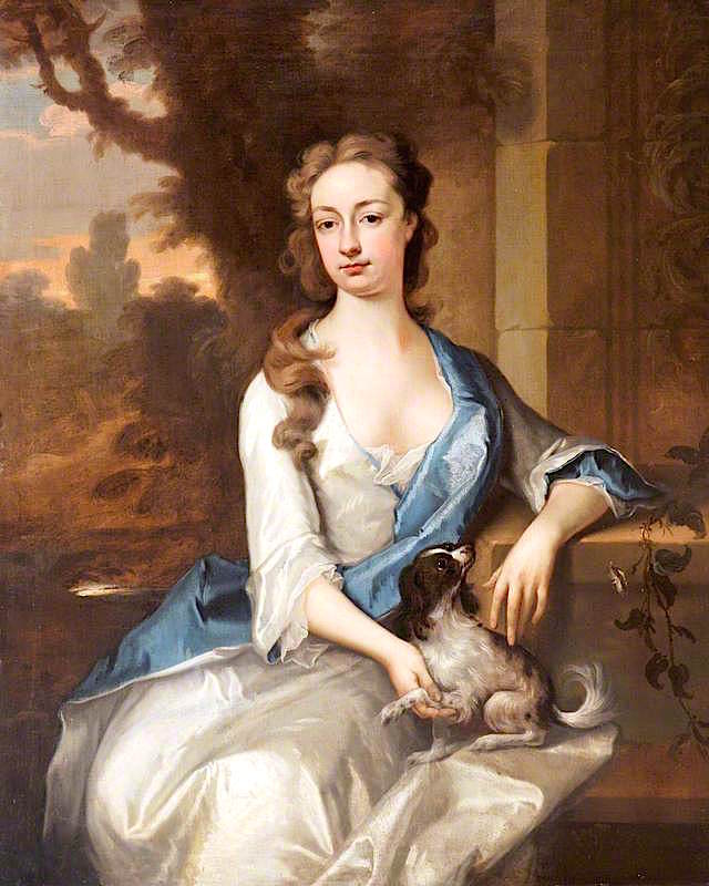 Lady Charlotte Herbert, vintage artwork by Michael Dahl, 12x8" (A4) Poster
