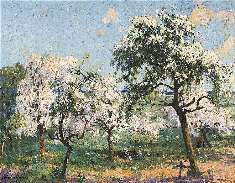 Orchard in Bloom by Pieter Gorus,16x12(A3) Poster