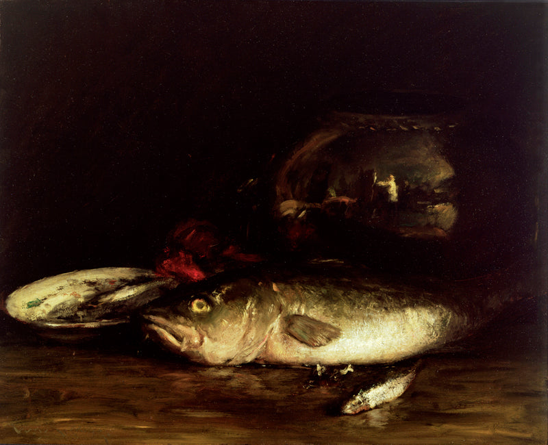 Cod, vintage artwork by William Merritt Chase, 12x8" (A4) Poster