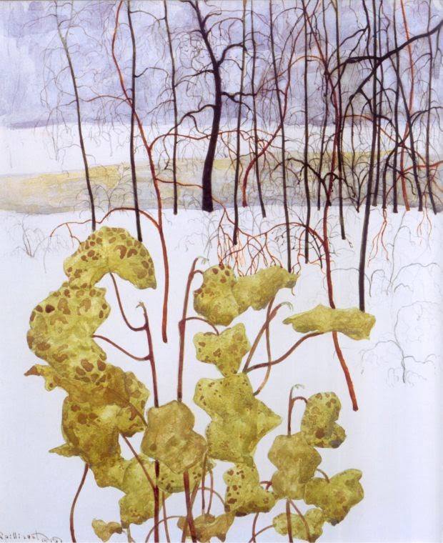 Winter landscape with ivy, vintage artwork by Leon Spilliaert, 12x8" (A4) Poster