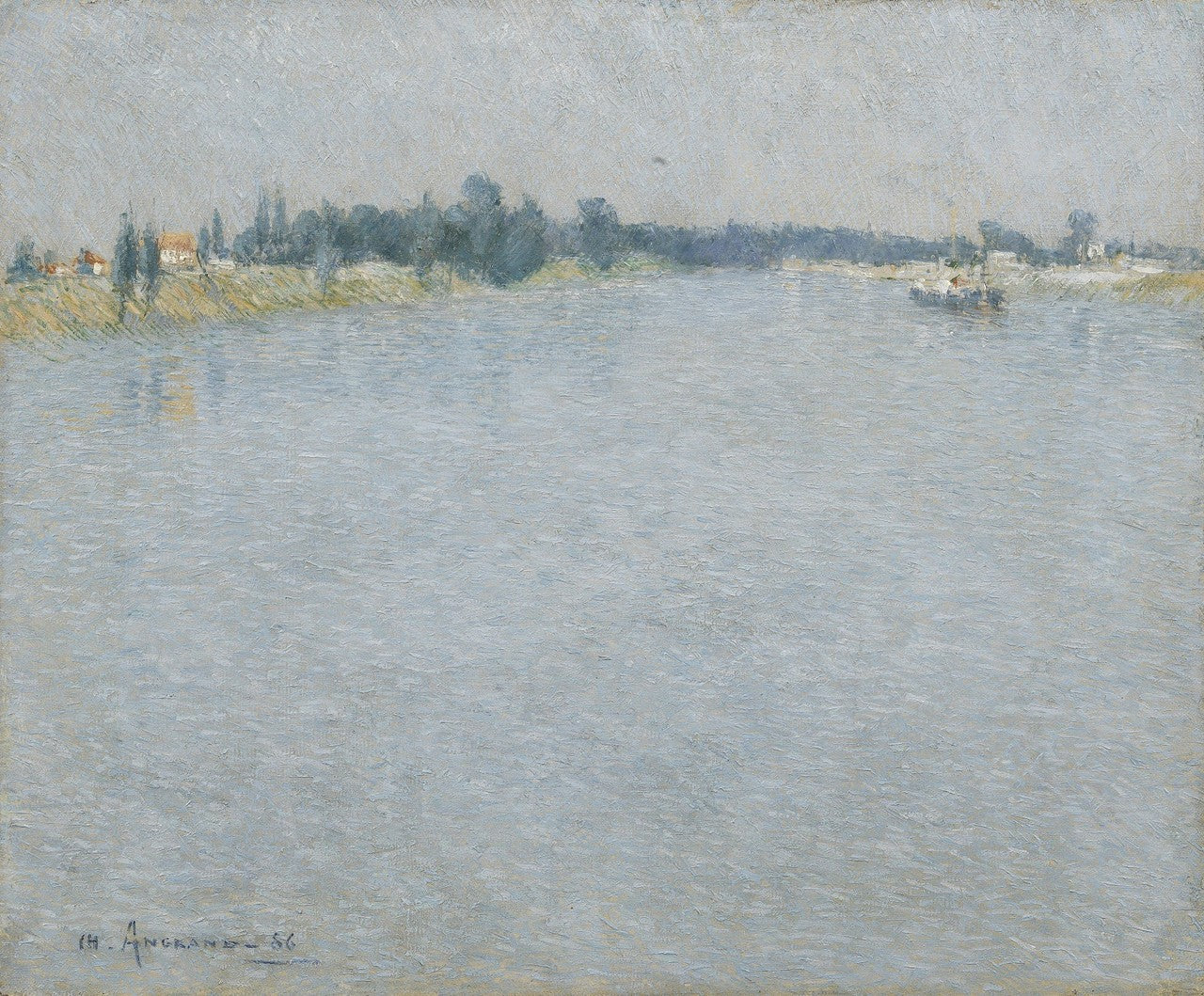 The Seine, Morning by Charles Angrand,A3(16x12")Poster