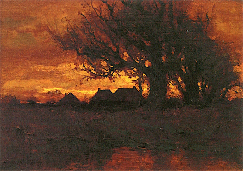 Twilight Reverie, vintage artwork by Charles Melville Dewey, 12x8" (A4) Poster
