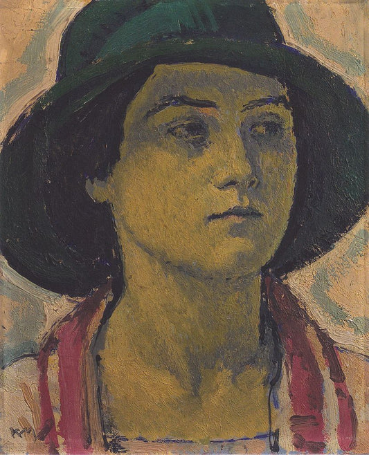 Young Woman with Hat by Koloman Moser,A3(16x12")Poster