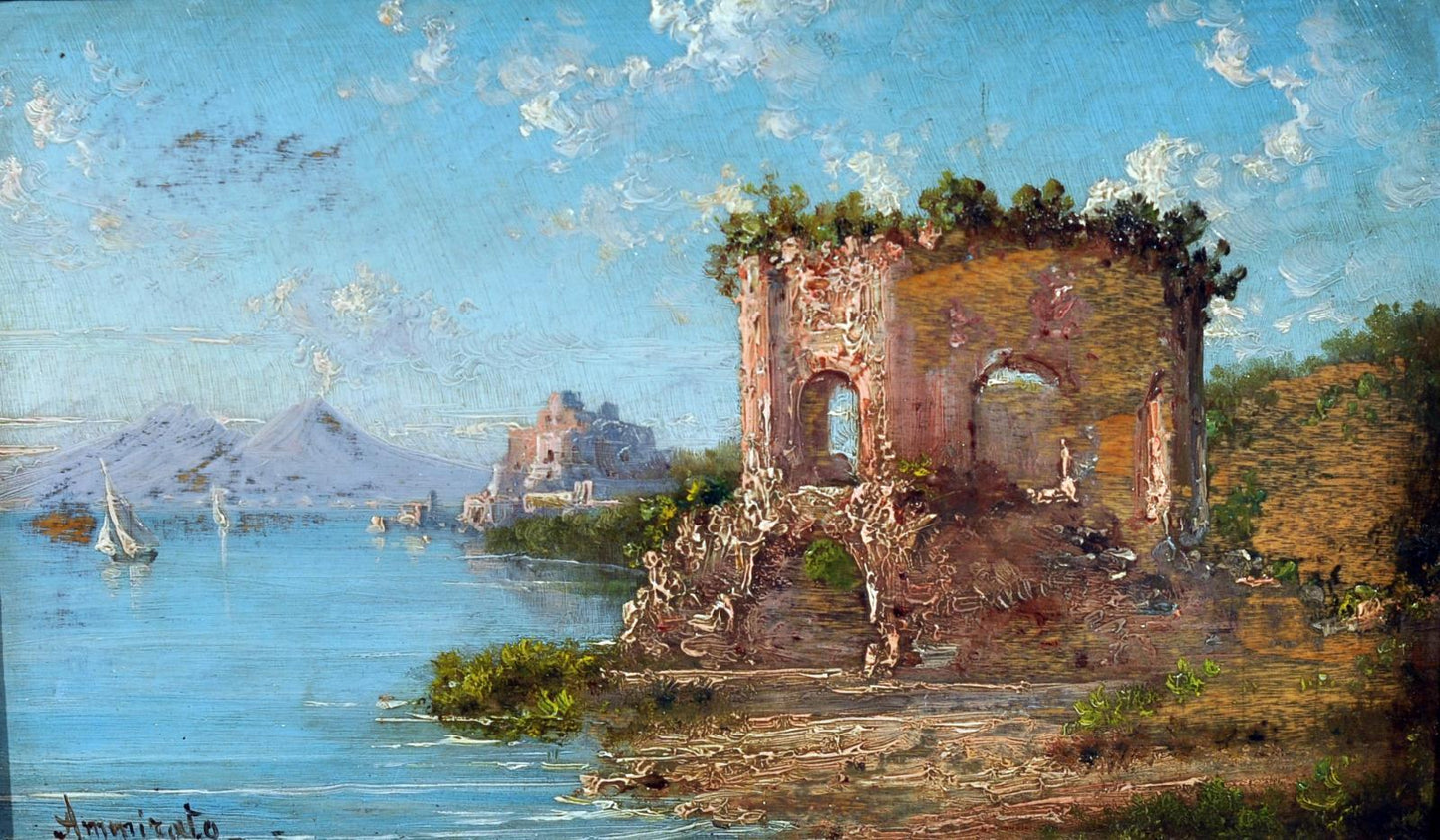 Temple of Venus, vintage artwork by Domenico Ammirato, 12x8" (A4) Poster