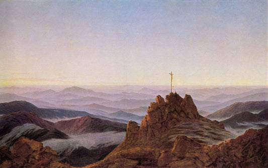 Morning in Riesengebirge, vintage artwork by Caspar David Friedrich, 12x8" (A4) Poster
