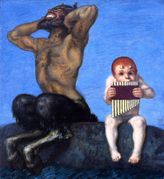 Dissonance, vintage artwork by Franz von Stuck, 12x8" (A4) Poster