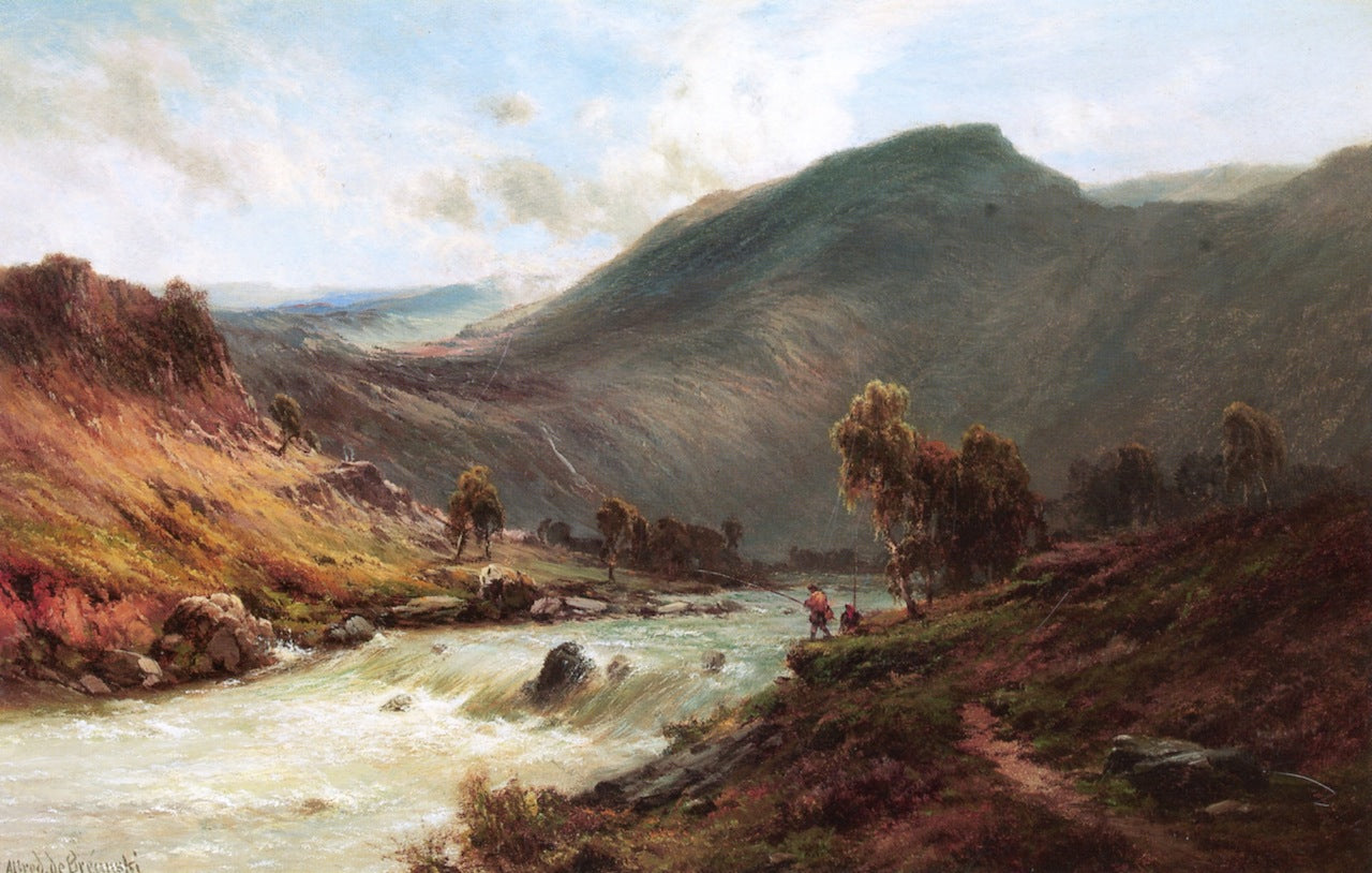 The River Dee, vintage artwork by Alfred de Breanski, Sr., 12x8" (A4) Poster