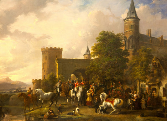 Return of Cavalry, vintage artwork by Jan Willem Pieneman, 12x8" (A4) Poster