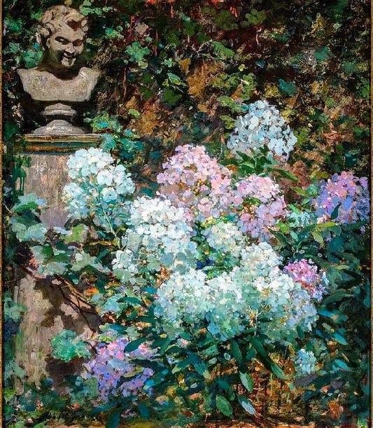 In a French Garden, vintage artwork by Abbott Fuller Graves, 12x8" (A4) Poster