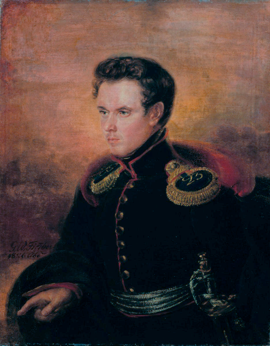 Sublieutenant Anton af Tengström, vintage artwork by Gustaf Wilhelm Finnberg, 12x8" (A4) Poster