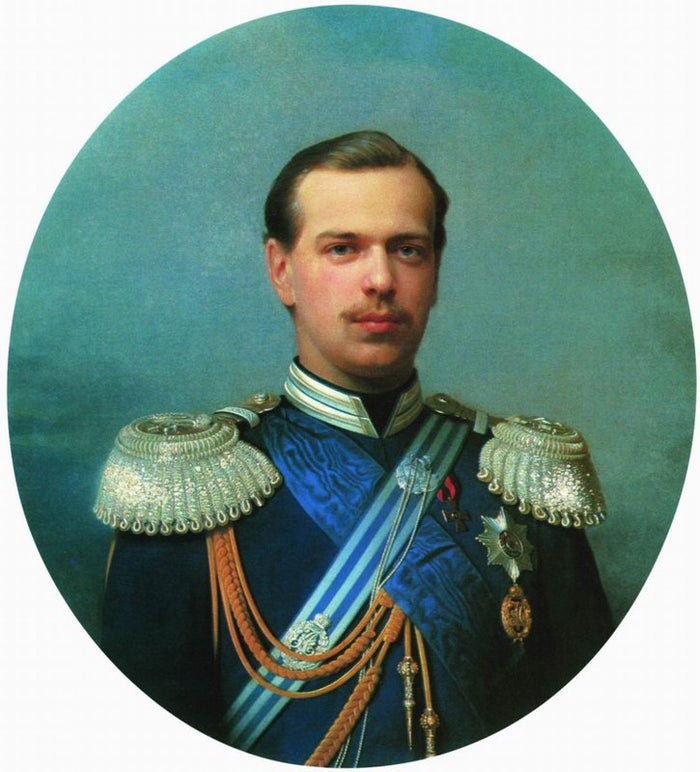 Portrait of Grand Duke Alexander, vintage artwork by Sergei Zaryanko, A3 (16x12