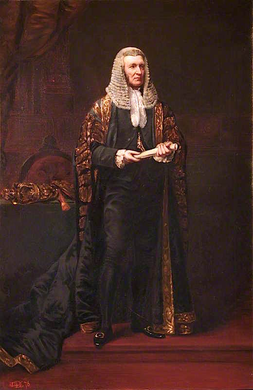 The Right Honourable Hugh McCalmont Cairns , 1st Earl Cairns, PC, QC, DCL, vintage artwork by Lowes Cato Dickinson, A3 (16x12") Poster Print